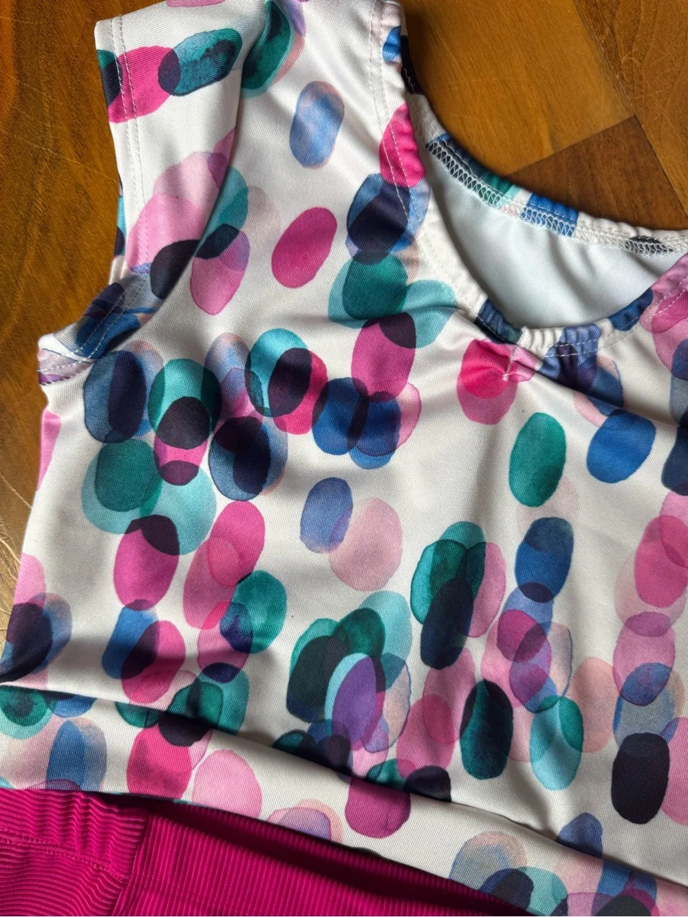 Girls’ coordinating Whitney Deal Danceware Set. Top size 7/8. Bottoms size 5/6